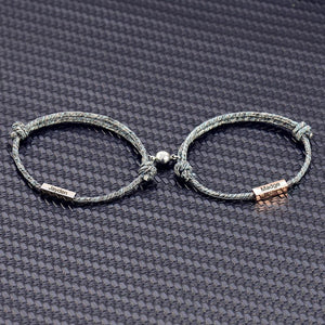 Custom Engraved Magnetic Couple Bracelets