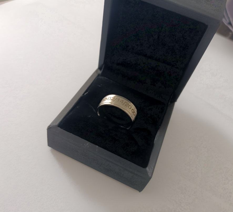 Engraved Promise Ring Titanium