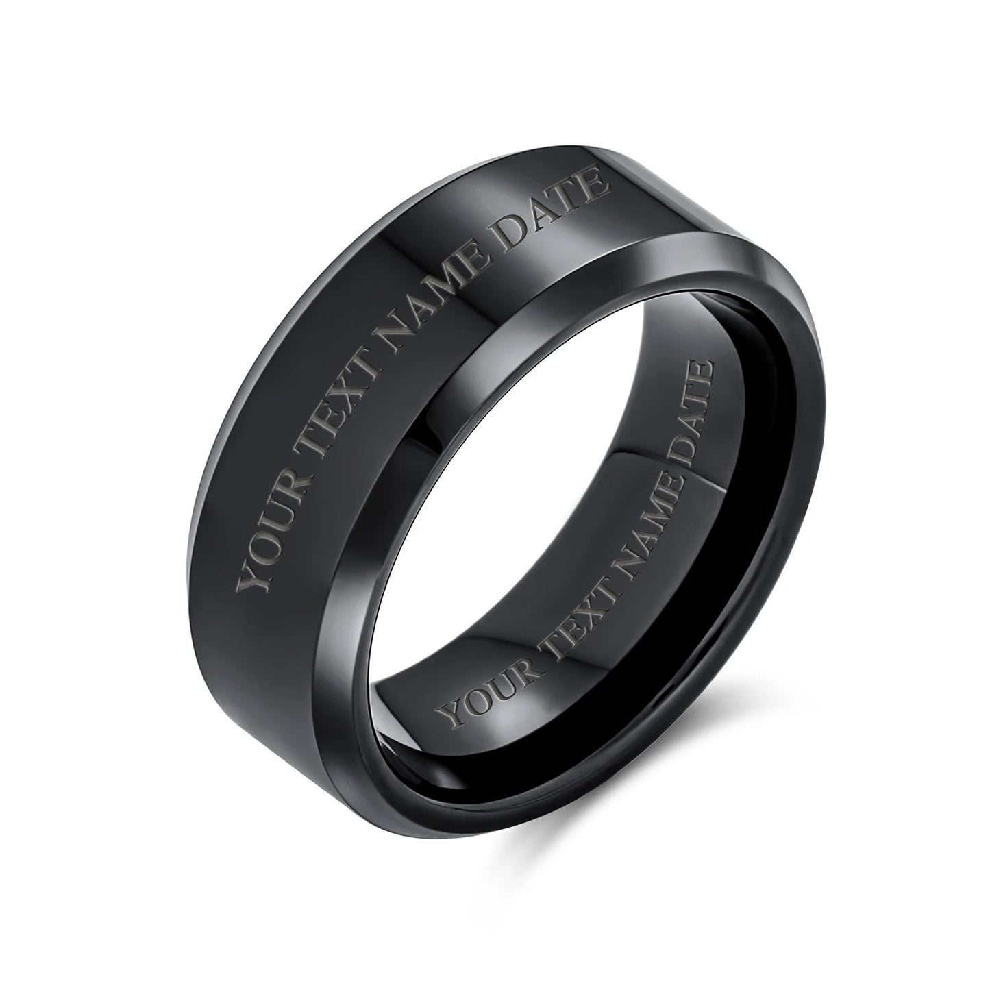 Engraved Promise Ring Titanium