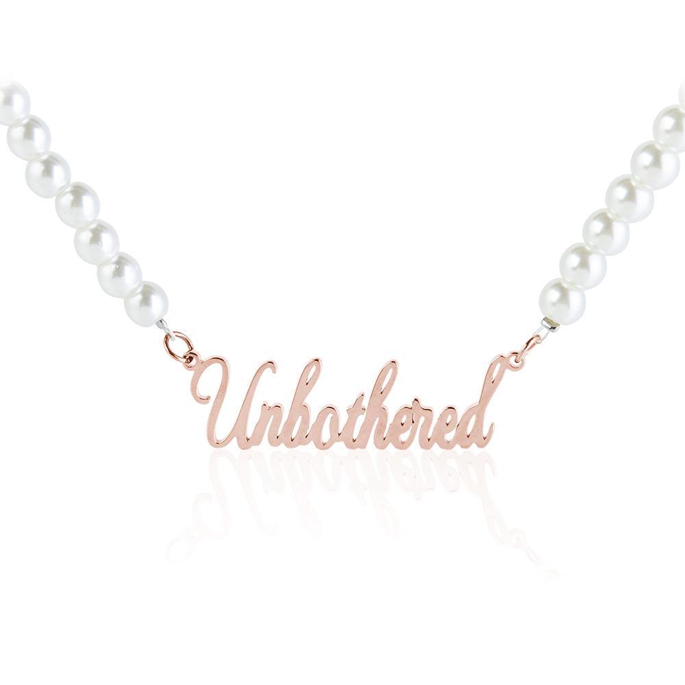 Name Necklace Pearl Chain