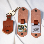 Personalized Leather Keychain With Picture and Calendar