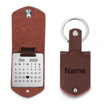 Personalized Leather Keychain With Picture and Calendar