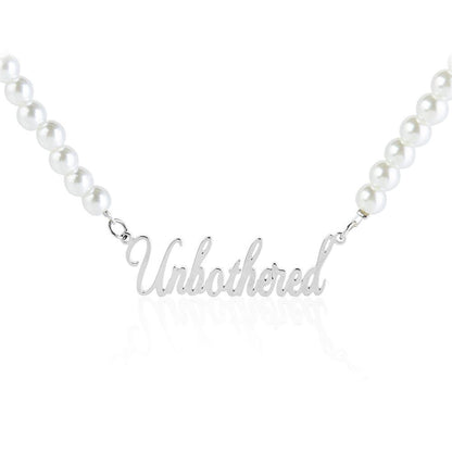 Name Necklace Pearl Chain